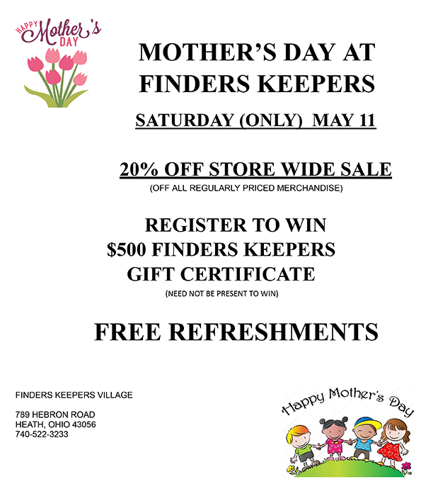 mother's day 2024 | finders keepers village | heath, OH